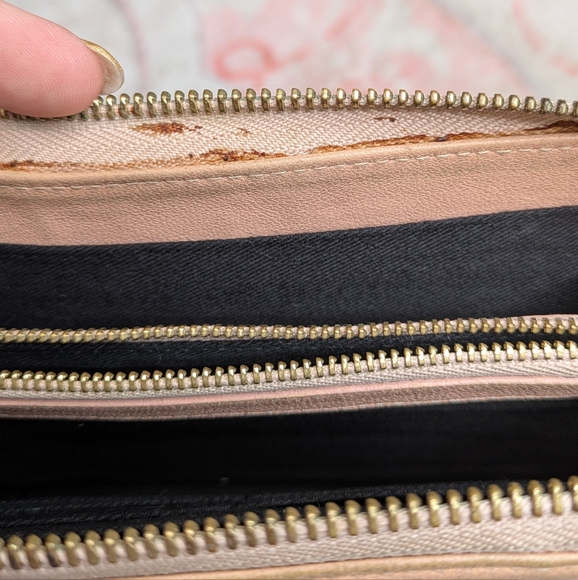 See By Chloé Pink Leather Zip Up Wallet With Mini Pocket Nide - Picture 6 of 11